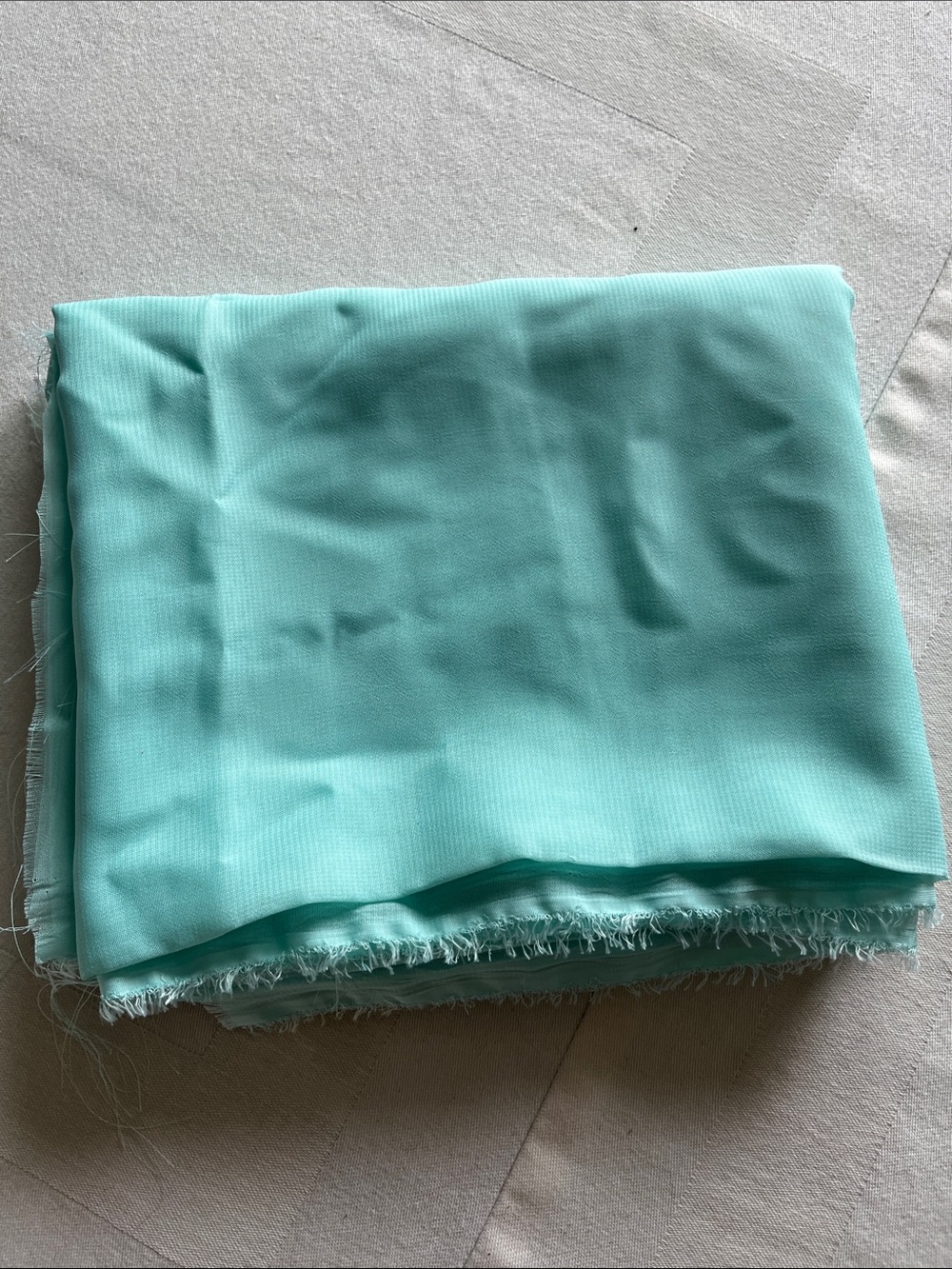 Chiffon Aqua Mint Lightweight Fabric Bolt About 1 yard 24” L - 56” W